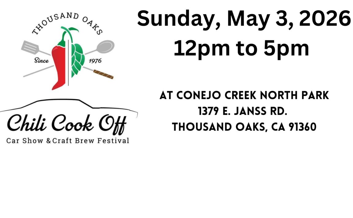 Thousand Oaks Chili Cook-Off Car Show partial flyer May 2026